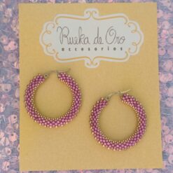 candongas forradas miyuki rueka de oro accesorios