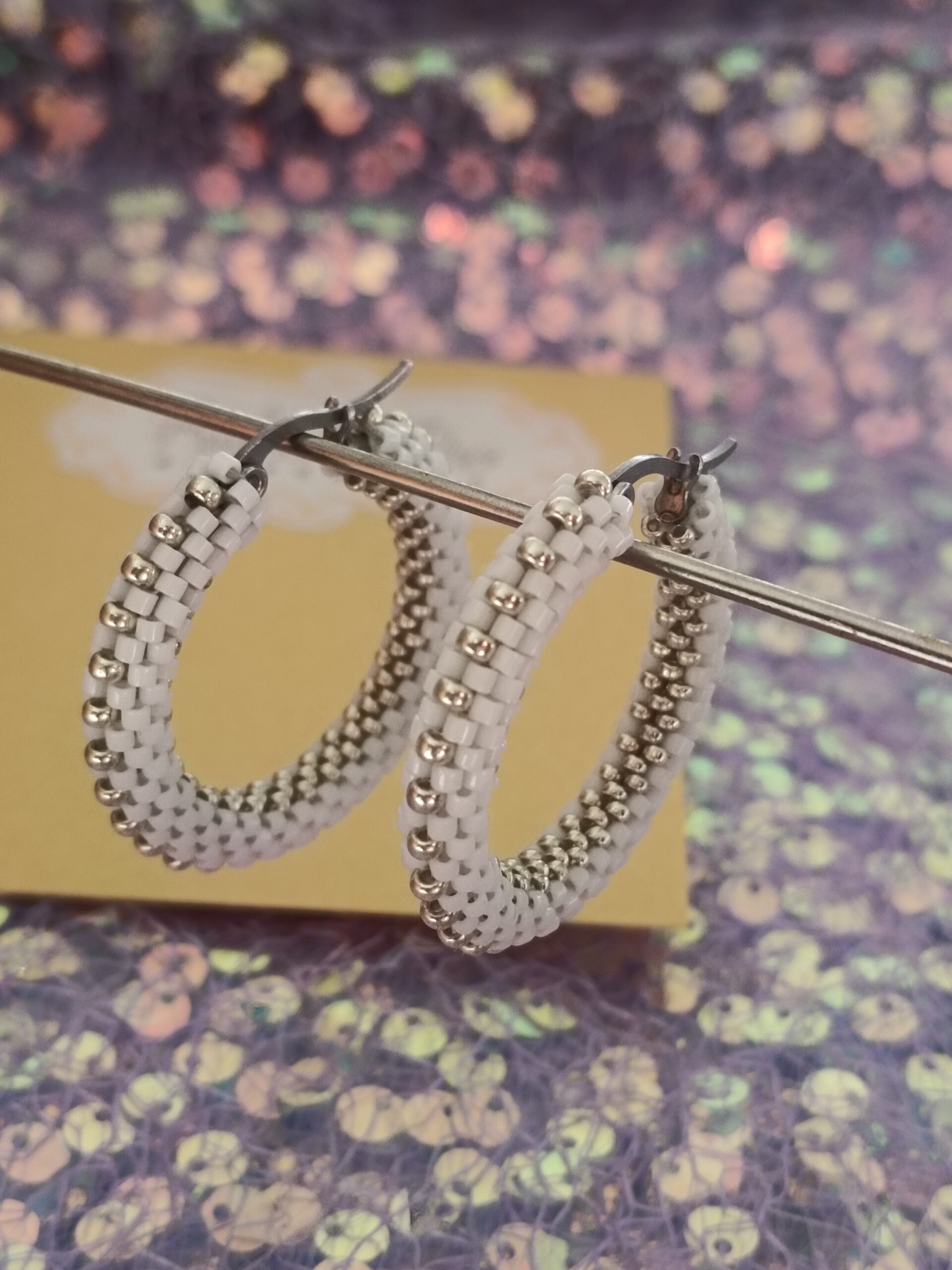 candongas forradas miyuki rueka de oro accesorios